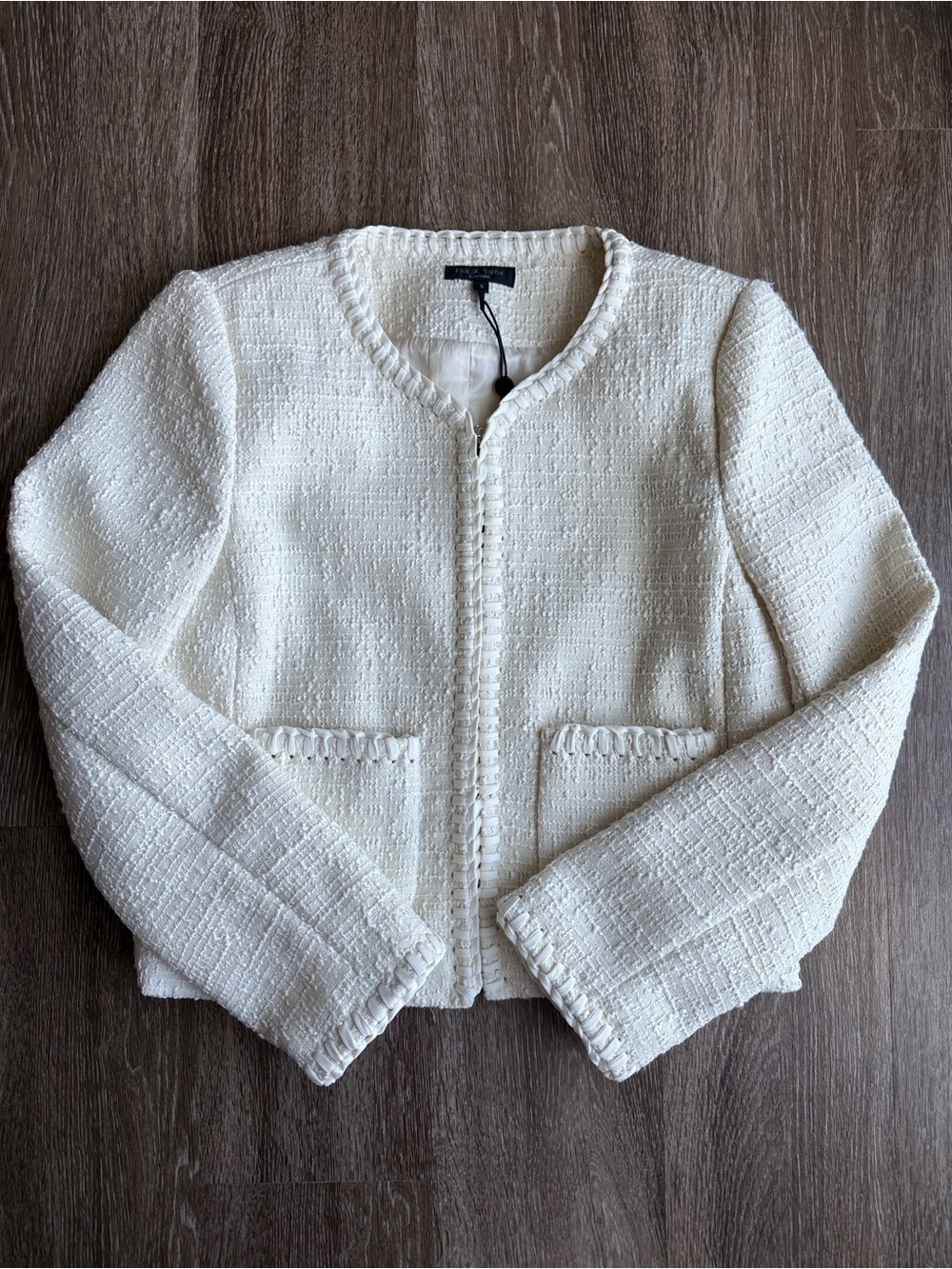 NWT Rag & Bone White Cheyenne Tweed Jacket - Picture 2 of 11